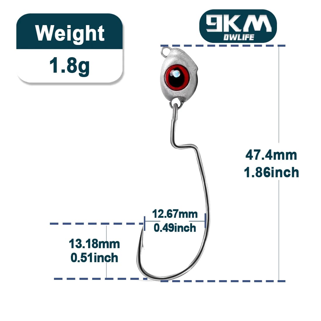 Swimbait EWG galvas āķi, 10-20 gab. komplektā